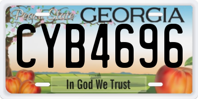 GA license plate CYB4696