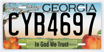 GA license plate CYB4697