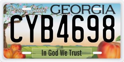 GA license plate CYB4698