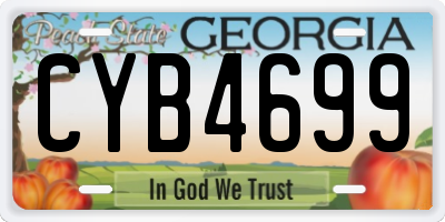 GA license plate CYB4699