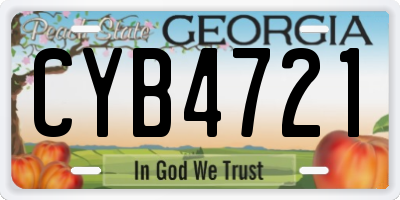 GA license plate CYB4721