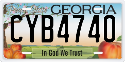 GA license plate CYB4740