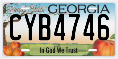GA license plate CYB4746