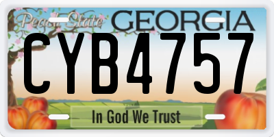 GA license plate CYB4757
