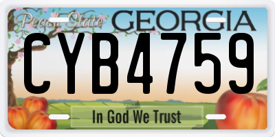GA license plate CYB4759