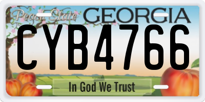 GA license plate CYB4766