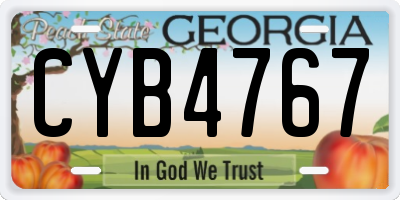 GA license plate CYB4767