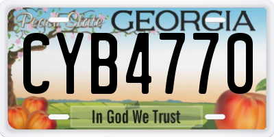 GA license plate CYB4770