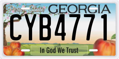 GA license plate CYB4771