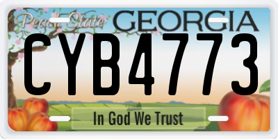 GA license plate CYB4773