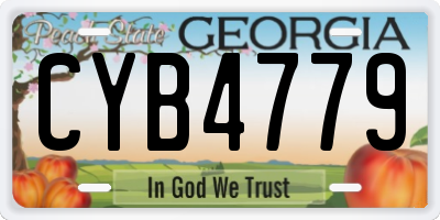 GA license plate CYB4779