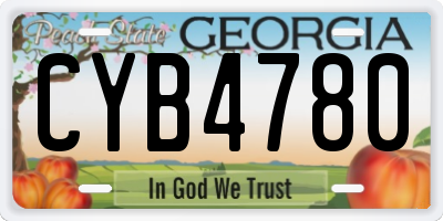 GA license plate CYB4780