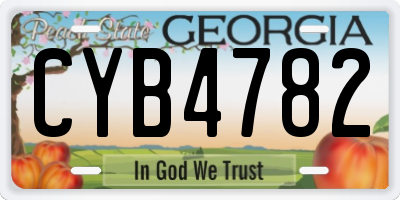 GA license plate CYB4782