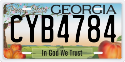 GA license plate CYB4784