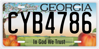 GA license plate CYB4786