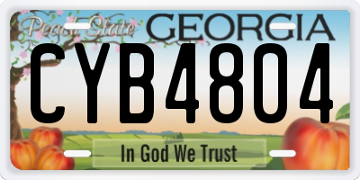 GA license plate CYB4804