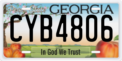 GA license plate CYB4806