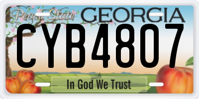 GA license plate CYB4807