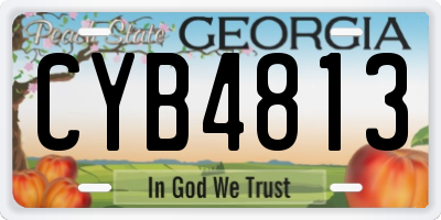 GA license plate CYB4813