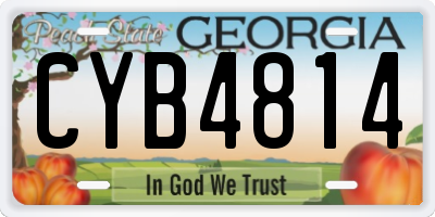 GA license plate CYB4814
