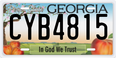 GA license plate CYB4815