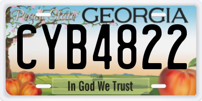 GA license plate CYB4822