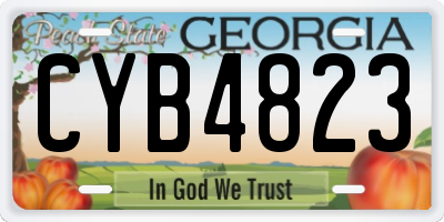 GA license plate CYB4823