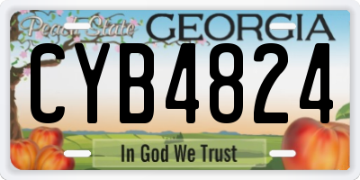 GA license plate CYB4824