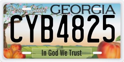GA license plate CYB4825