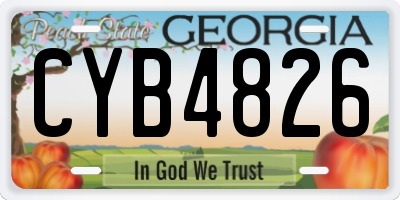 GA license plate CYB4826