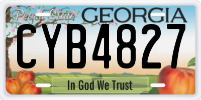 GA license plate CYB4827