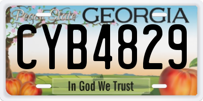 GA license plate CYB4829
