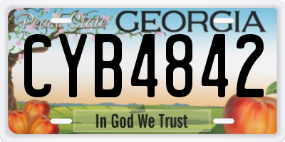 GA license plate CYB4842