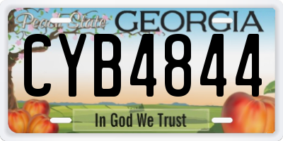 GA license plate CYB4844