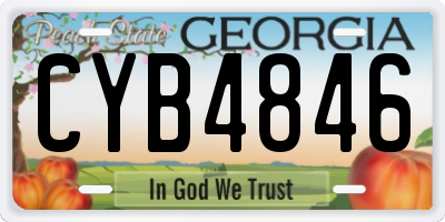 GA license plate CYB4846