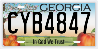 GA license plate CYB4847