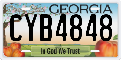 GA license plate CYB4848