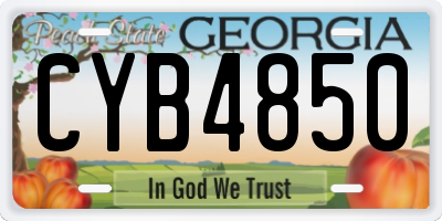 GA license plate CYB4850