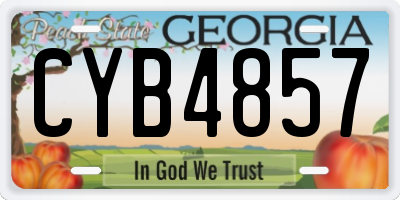GA license plate CYB4857