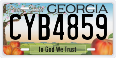 GA license plate CYB4859