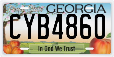 GA license plate CYB4860