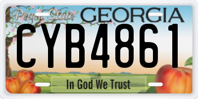 GA license plate CYB4861