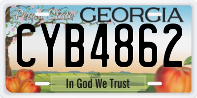 GA license plate CYB4862