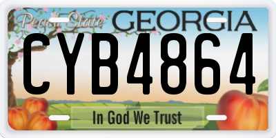 GA license plate CYB4864