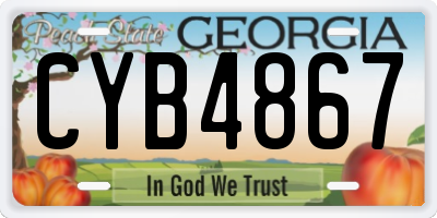 GA license plate CYB4867
