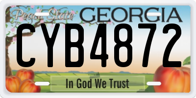 GA license plate CYB4872