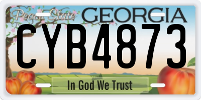 GA license plate CYB4873