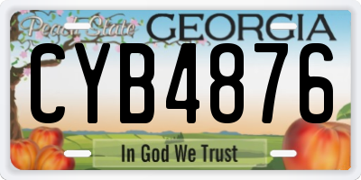 GA license plate CYB4876