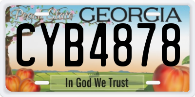 GA license plate CYB4878