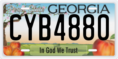GA license plate CYB4880